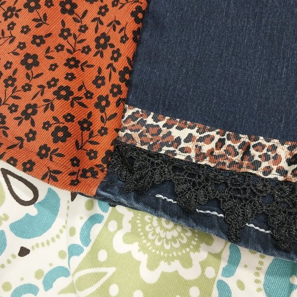 2632 Size 16New Directions Stretch Upcycled Bell-Bottoms. - Picture 3 of 5